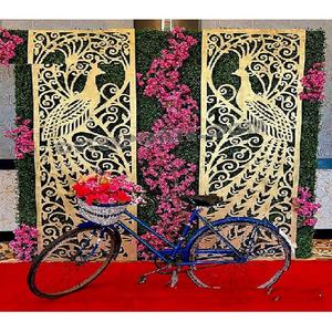 Stylish Wedding Decor Peacock Metal Panels for Decor Muslim Wedding Peacock Design <b>Backdrop</b> Metal <b>Stands</b> Peacock BackdropPanels - Product Image 1