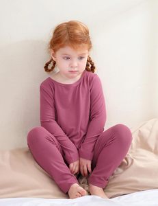 Conjunto de Pijama de Manga Larga de Algodón y Elastano para Bebés, Niñas y Niños, Verano, Estampado, Prenda Suave Teñida, Marca Personalizada, 12 Meses-7 Años - Product Image 1