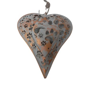 Elegante Metal colgante corazón adornos navideños árbol decorativo colgante vacaciones fiesta festiva regalo - Product Image 3