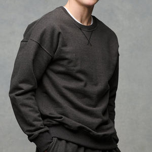 Sudadera de cuello redondo de alta calidad con logotipo personalizado sudadera de gran tamaño gruesa de algodón unisex sudadera de hombre en blanco - Product Image 6