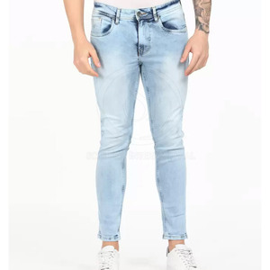 กางเกงยีนส์ของผู้ชายที่ออกแบบเองได้กางเกงผ้าฝ้ายสไตล์สตรีทสูงแบบใหม่พร้อมเอวกลางดีไซน์ของคุณเองยินดีต้อนรับ! - Product Image 2