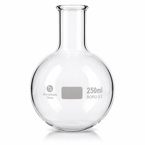 Fiole à fond rond de 500 ml avec col étroit et bord perlé, verrerie de laboratoire de qualité supérieure - Product Image 3
