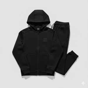 Sudadera con Capucha de Algodón, Logotipo Personalizado, Chándal con Cremallera, Pantalón Holgado - Product Image 2