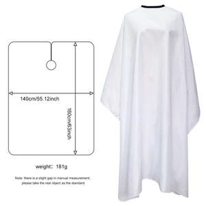 Capa de Peluquería Desechable Ecológica, Blanca, Textil, Resistente al Agua, para Uso en Salón - Product Image 3