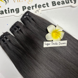 ผมดิบสีอ่อนสำหรับต่อผมมนุษย์ทำจากใยธรรมชาติธรรมชาติแบบสองชั้น - Product Image 4