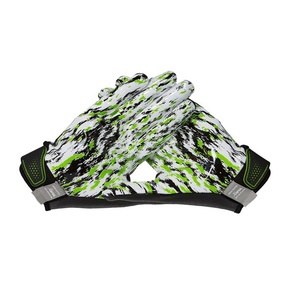 Youth Adult American Football Receiver Gloves Kids Football Gloves Pair Custom Team Logos and Silicone Palm Great <b>Game</b> Gear - Product Image 2