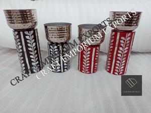 แม่ของไข่มุกอะคริลิคที่มีหูจับฝังและชุดของหกเรซิ่นบวกรถไฟเหาะชุดในหลายสีโดยหัตถกรรม emporium อินเดีย - Product Image 2