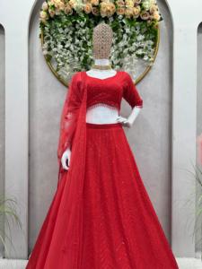 Lehenga choli การออกแบบอินเดียแบบดั้งเดิมที่ทันสมัยล่าสุดสำหรับผู้หญิงที่มีผ้าใบแคนแคนวาส - Product Image 6