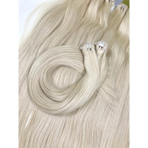 Extensions de cheveux humains Remy vietnamiens couleur blonde trame droite naturelle cuticules alignés et perruques frontales non transformées - Product Image 1