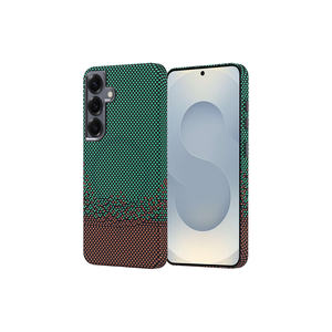 Étui de protection de luxe ASMA Nekst Edition avec texture en fibre de carbone MagSafe pour Samsung Galaxy S24, vert, coque de téléphone portable - Product Image 1