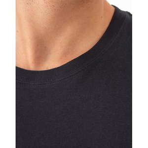 Heavyweight round neck pure cotton <b>short</b> <b>sleeved</b> t-<b>shirt</b> loose solid color <b>white</b> t <b>men's</b> and women's bottom <b>shirt</b> solid color - Product Image 2