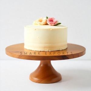 Base para Pastel de Madera Natural Hecha a Mano de Primera Calidad, Diseño Tradicional, Sostenible, para Postres, Bodas y Fiestas - Product Image 3