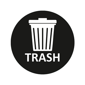 ถังขยะสีดำป้ายบ้านสำนักงานวงกลมป้องกันรังสียูวี5x5ทนทานต่อสิ่งแวดล้อมป้ายประกาศ - Product Image 1