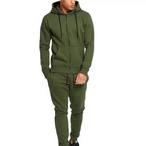Ensemble de survêtement pour homme en molleton de coton avec logo personnalisé du fournisseur, streetwear décontracté, jogging, sweat à capuche, service OEM personnalisé - Product Image 1