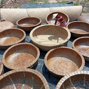 Riverside Resort เรือพายไม้ไผ่ทรงกลมพร้อมไม้พายสำหรับตกปลา - Product Image 3