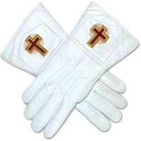 Fabricant d'équipement d'origine Vente à chaud Gants en coton blanc Gants maçonniques en cuir blanc avec broderie personnalisée Gants maçonniques Tous les articles
