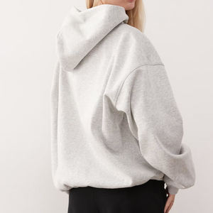 Dernier design, sweat-shirt à capuche gris ample et chaud pour l'hiver, vente en gros, logo personnalisé, sweat-shirt en polaire surdimensionné pour femmes, 2026 - Product Image 6