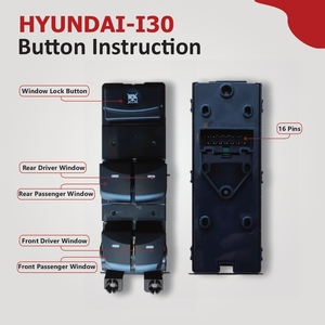 Maître de fenêtre électrique de grades énormes de coût le plus gentil pour Hyundai I30 nouveau commutateur automatique d'alimentation avant gauche - Product Image 4