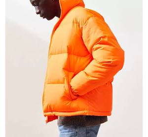 Blousons d'aviateur personnalisés pour hommes en duvet mince Blousons d'hiver en polyester rembourré teint uni - Product Image 2