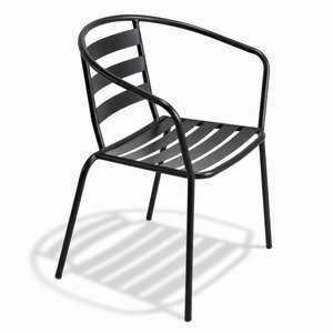 Silla de Jardín GCF100 de Hierro para Exteriores con Respaldo y Reposabrazos - Product Image 1