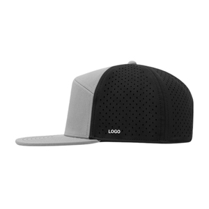Casquette de golf performante à séchage rapide, bicolore, 7 panneaux, respirante, avec logo personnalisé, trous découpés au laser, fermeture snapback, plusieurs couleurs, OEM - Product Image 3