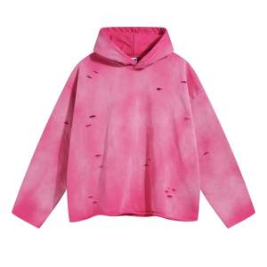 Sudadera con capucha desgastada de calidad superior Diseño personalizado Ropa de invierno informal Patrón sólido Bordado Venta al por mayor Precio bajo - Product Image 4