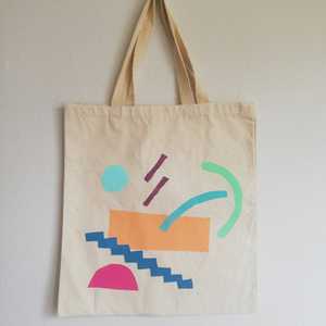 Bolso de mano de lona de algodón de alta calidad personalizado, bolso plegable de moda con forro de tela de algodón, bolso de compras con logotipo personalizado - Product Image 5