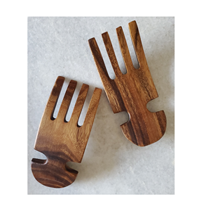 Cuchara de mano de madera de acacia natural, cuenco para servidor de frutas, cocina de Hotel, accesorios de Catering, el mejor diseño, superventas - Product Image 3