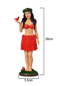 Hawaïen Hula fille tableau <span class=keywords><strong>de</strong></span> bord poupée Mini 8 pouces (20 cm) haute résine artisanat ukulélé secouant la tête <span class=keywords><strong>voiture</strong></span> <span class=keywords><strong>Collection</strong></span> <span class=keywords><strong>Figurine</strong></span> pour la maison - Product Image 3