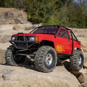 Axial SCX10 III 1/10 4WD <span class=keywords><strong>Rock</strong></span> Crawler 1987 SR5 <span class=keywords><strong>Hard</strong></span> Body Portal Axles 2-Speed Dig Transmission Brushed RTR RC Truck Rouge - Product Image 1