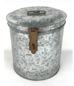 Galvanized Metal <b>Storage</b> Canister Jar Silver for <b>Food</b> <b>Storage</b> <b>Dry</b> <b>Food</b> Kitchen Decorative Hotel Restaurant Made in India - Product Image 4