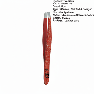 Juego de Pinzas para Cejas de Acero Inoxidable de Lujo para Mujer, Punta Inclinada Cómoda, Duraderas, Ligeras, Reutilizables y Personalizables - Product Image 2