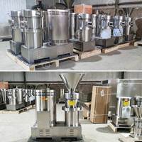 Ligne industrielle de fabrication de beurre de cacahuète de 50 kg pour 100 produits, comprenant un moulin colloïdal pour fruits secs et noix