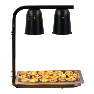 Radiateur électrique infrarouge noir à 2 lampes - Product Image 1