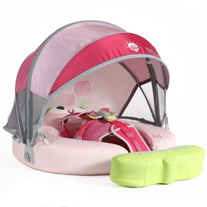 Bouée de bain <span class=keywords><strong>pour</strong></span> bébé en forme de tulipe avec auvent solaire, flotteur d'apprentissage sans air <span class=keywords><strong>pour</strong></span> bébé, idéal <span class=keywords><strong>pour</strong></span> la <span class=keywords><strong>plage</strong></span> et la piscine - Product Image 3