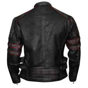 Veste de moto en cuir de vachette véritable pour hommes Fournisseur OEM Vêtements d'extérieur de motard à la mode et protecteurs - Product Image 5