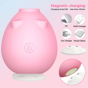 Vibratore a Forma di Maialino, Giocattolo Sessuale Femminile, Stimolatore Clitorideo in Silicone, <span class=keywords><strong>Mini</strong></span> Vibratore per Donne, Giocattoli per Adulti - Product Image 5