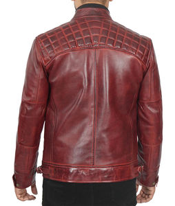 Nuevo diseño de logotipo personalizado de moda Impreso Racer Style Chaquetas de cuero para hombres Custom Vintage Streetwear chaqueta para hombres - Product Image 6