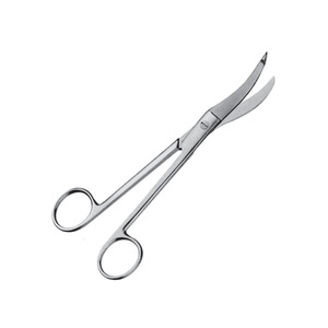 Tijeras de obstetricia Waldmann para epistotomía, personalizables con su propia marca, de acero inoxidable, manuales, 18 cm/7 1/8 pulgadas, certificadas CE Clase II - Product Image 1