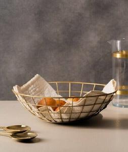 Cesta de alambre de acabado dorado de frutas metálicas atractivas de latón para utensilios de cocina y cesta de decoración de dormitorio de f s i - Product Image 3