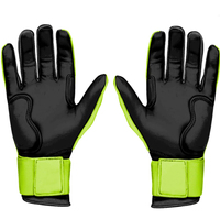Gants de frappe de baseball et de softball pour hommes, femmes, jeunes et longs gants de frappe de baseball en cuir avec poignets longs, adhérence supplémentaire et enveloppement du poignet