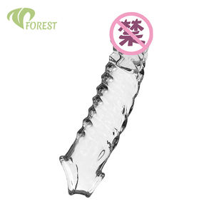 TT-Forest Männlicher Penis Verzögerter Samenerguss Vibrations-Wolfszahn-Hülle Verdickter Wiederverwendbarer Dildo-Kondom Umweltfreundlich - Product Image 6