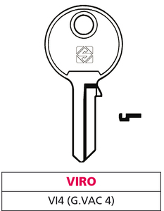 Chiave in Ottone Vi4 (g. Vac 0) Viro - Product Image 1