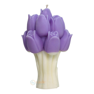 Velas de aromaterapia de ramo de tulipán hechas a mano para festivales, decoración del hogar, graduación, Diwali, Ramadán, cumpleaños, bares, uso votivo - Product Image 5