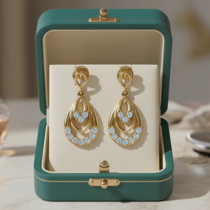 Pendientes de Diamantes Delicados en Oro de 14K |   Elegante Joyería con Diamantes Naturales Colgantes para Mujer - Product Image 5