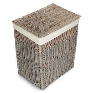 Slim <b>Grey</b> Wash Rattan Laundry <b>Basket</b> Fabric Cotton Plastic Metal Square <b>Storage</b> <b>Baskets</b> <b>for</b> Closet Outdoor Wedding Tool <b>Storage</b> - Product Image 5