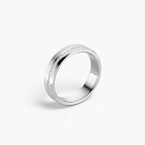 แหวนแต่งงานทรงวงรีชุบโรเดียมทองคำขาวสไตล์วินเทจขนาด 5 มม. - Product Image 3