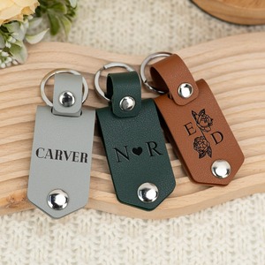 Llavero de Cuero con Patrón y Foto, Letra A4 de EE. UU., Corte Láser, PDF, Plantilla Lista para su Uso, a la Moda, a la Moda - Product Image 2