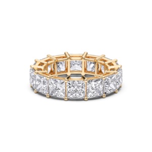 10.00กะรัต E-F/VVS-VS เพชรโมอิสซานไนต์เจ้าหญิงตัดแหวนเพชรนิรันดร์แหวนเงินสำหรับเธอ - Product Image 6