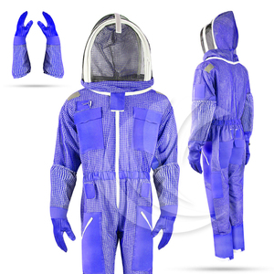 Chaqueta de Protección para Apicultura con Doble Cremallera y Velo Plegable, Ropa Protectora Transpirable Contra Abejas para Apicultores - Product Image 2